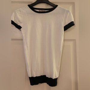 Black and white tshirt very nice for work wear size XS